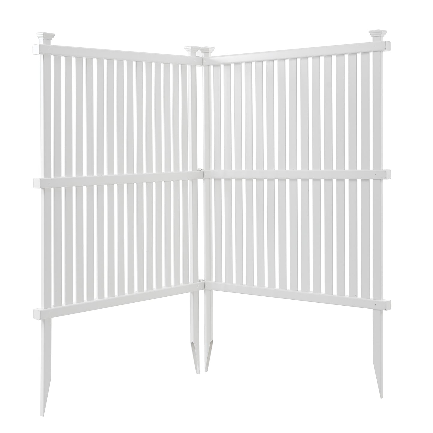 Privacy Screen Panels Kit Air Conditioner Trash Can Enclosure Vinyl white color